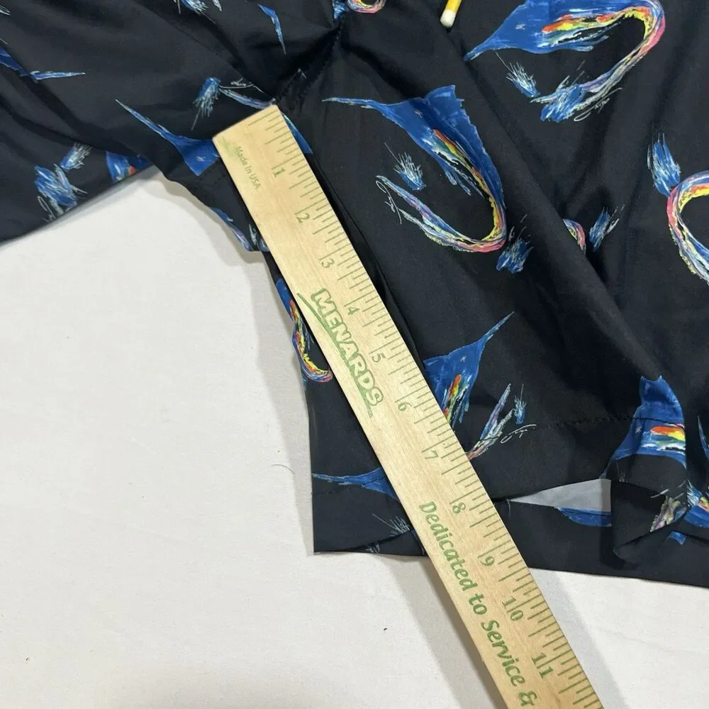 Tommy Bahama Swim Trunks Shorts Mens 2XLB Big & Tall Blue Abstract Pattern Mesh
